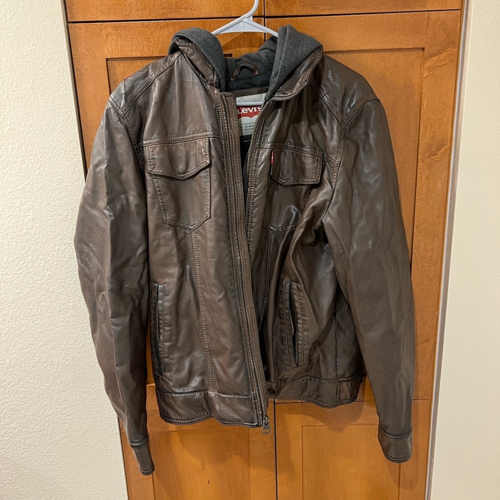 Levi jacket with attached hood